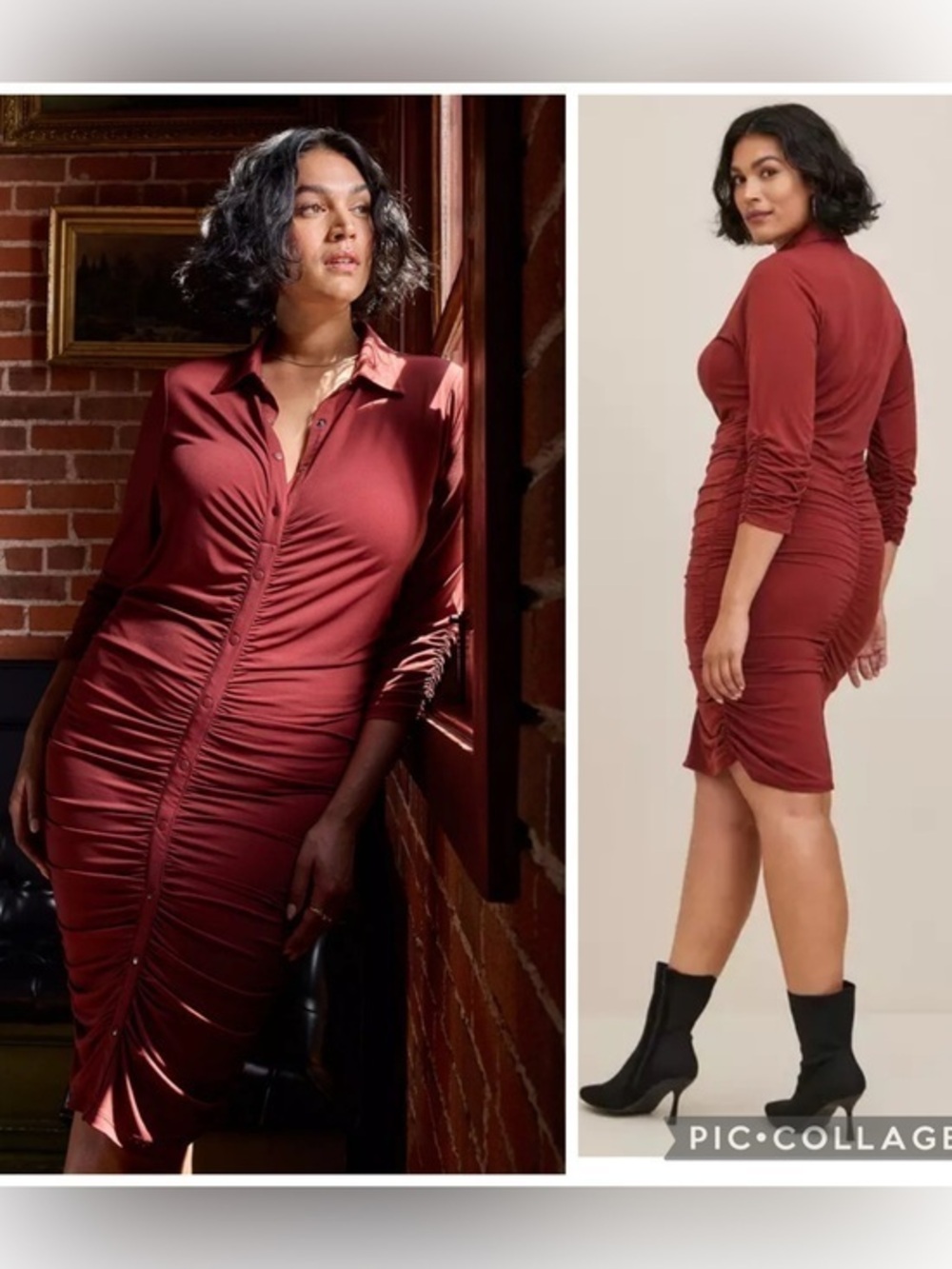 Torrid At The Knee Studio Knit Shirred Shirtdress ruched dress size 2